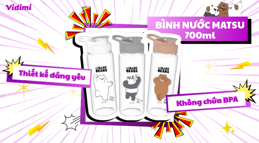bình nước we bare bears 